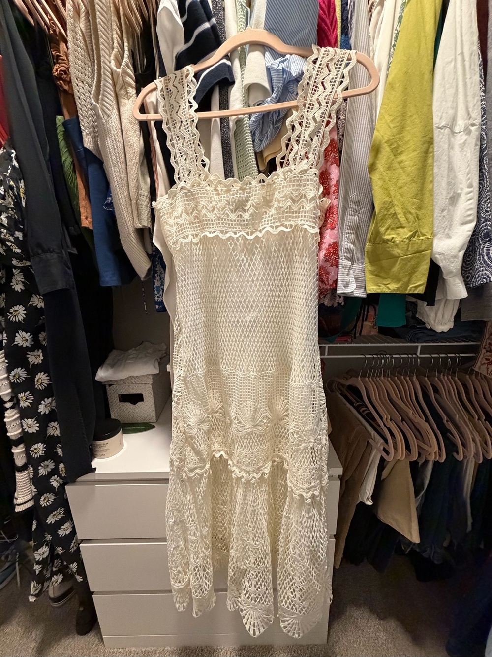 Farm Rio Off-White Nautical Guipure Maxi Dress - Picture 7 of 9